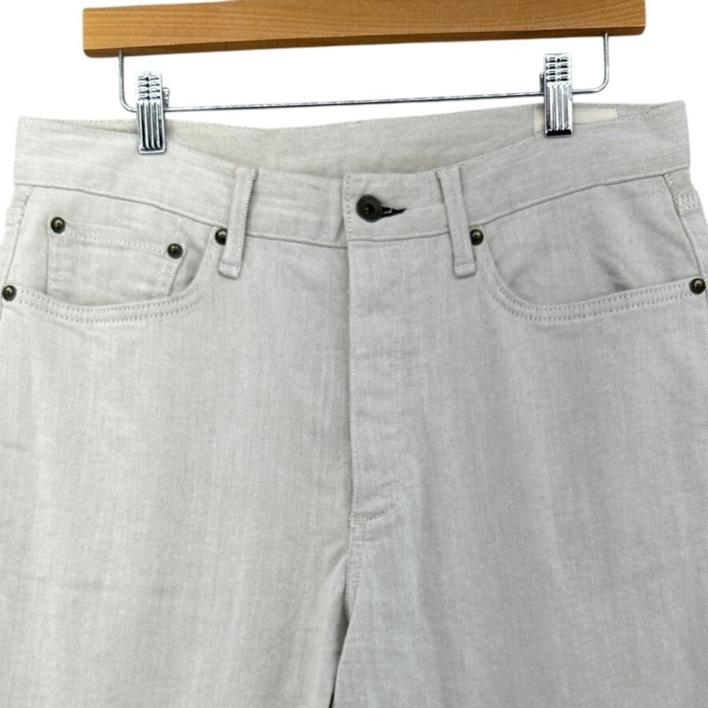 Rag & Bone Fit 2 Slim Jeans Ecru Yarn Dye Off White Button Fly SZ 32x26.5
